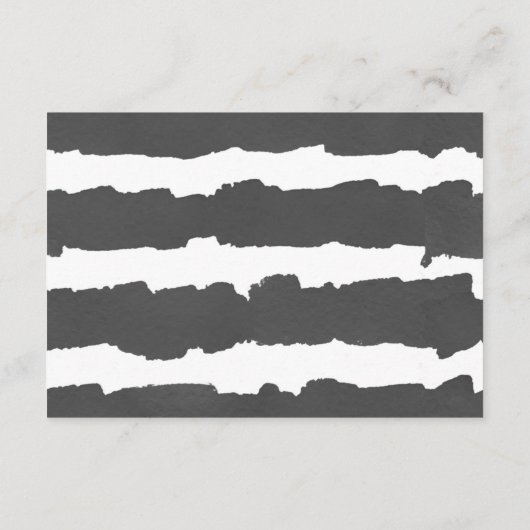 ユーカリ緑の白黒結婚式RSVP エンクロージャーカード (裏面)