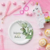 ユーカリ緑の紙プレート ペーパープレート (パーティー)