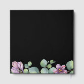 ユーカリ緑の紫結婚色の金箔 ゲストブック (裏面)