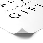 ユーカリ緑の結婚式カード&ギフトサイン ポスター (角)