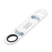 ユーカリ緑の結婚式パーソナライズされた会 スピード栓抜き (正面アングル)