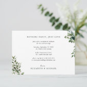ユーカリ緑の結婚式レセプションオンリーインサート 招待状 (スタンド正面)