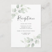 ユーカリ緑の結婚披露宴 エンクロージャーカード (正面)