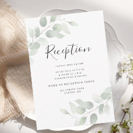 ユーカリ緑の結婚披露宴 エンクロージャーカード