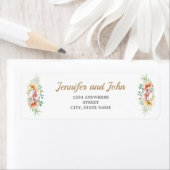 ユーカリ緑の結婚葉の差出人住所 ラベル (インサイチュ)