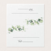 ユーカリ緑の結婚葉の座席表 (外部フラット)