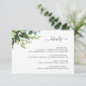ユーカリ緑の結婚葉の詳細 エンクロージャーカード (スタンド正面)