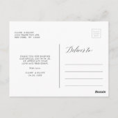 ユーカリ緑の葉の写真ありがとう ポストカード (裏面)