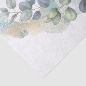 ユーカリ緑の葉水色 薄葉紙 (詳細)