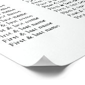 ユーカリ緑の葉結婚のシーティングチャート ポスター (角)