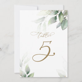 ユーカリ緑の表5結婚の表番号 招待状