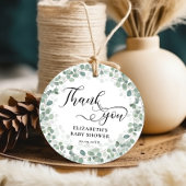 ユーカリ緑の赤ちゃんシャワーありがとう フェイバータグ