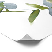 ユーカリ緑の赤ちゃんシャワー歓迎サイン ポスター (角)