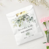 ユーカリ緑の赤ちゃんシャワー フェイバーバッグ (封をした状態)