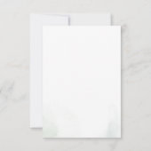 ユーカリ緑の赤ちゃんシャワー 招待状 (裏面)