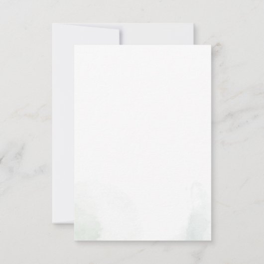 ユーカリ緑の赤ちゃんシャワー 招待状 (裏面)