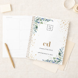 ユーカリ緑の金ゴールドビジネスロゴ2025 プランナー手帳