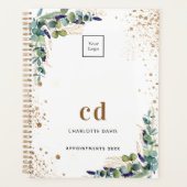 ユーカリ緑の金ゴールドビジネスロゴ2025 プランナー手帳 (正面)