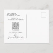 ユーカリ緑の金ゴールドメタリック日付を保存 案内ポストカード (裏面)