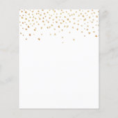 ユーカリ緑の金ゴールド予算結婚式招待状 チラシ (裏面)