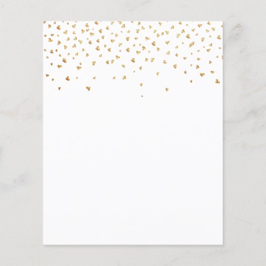 ユーカリ緑の金ゴールド予算結婚式招待状 チラシ (裏面)