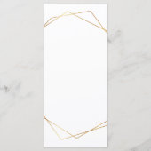 ユーカリ緑の金ゴールド幾何結婚体 メニュー (裏面)