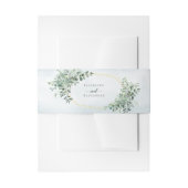 ユーカリ緑の金ゴールド幾何結婚体 招待状ベリーバンド (正面例)