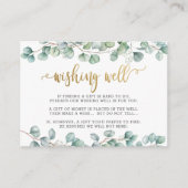 ユーカリ緑の金ゴールド結婚の願い井戸 エンクロージャーカード (正面)