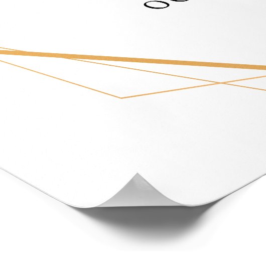 ユーカリ緑の金ゴールド赤ちゃんシャワー歓迎サイン ポスター (角)