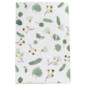 ユーカリ緑の銀ドルガムの花 ミディアムペーパーバッグ (正面)