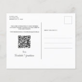 ユーカリ緑のQRコードウェディング日付を保存 (裏面)