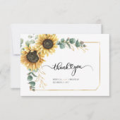 ユーカリ緑ひまわりフローラ多肉植物 サンキューカード (正面)