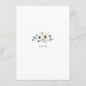 ユーカリ緑アネモンフローラ素朴結婚性 エンクロージャーカード (裏面)