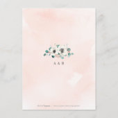 ユーカリ緑アネモンフローラ素朴結婚性 エンクロージャーカード (裏面)