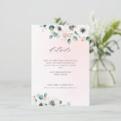 ユーカリ緑アネモンフローラ素朴結婚性 エンクロージャーカード (スタンド正面)