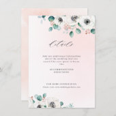 ユーカリ緑アネモンフローラ素朴結婚性 エンクロージャーカード (正面/裏面)