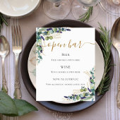 ユーカリ緑エレガントバーメニュー