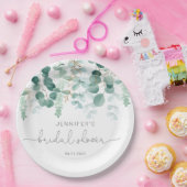 ユーカリ緑エレガントブライダルシャワー ペーパープレート (パーティー)