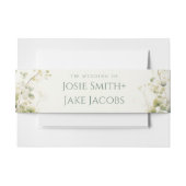 ユーカリ緑エレガント植物学結婚院 招待状ベリーバンド (正面例)