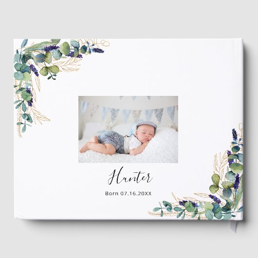 ユーカリ緑カスタムの写真《キリスト教》洗礼式や命名式 ゲストブック (裏面)