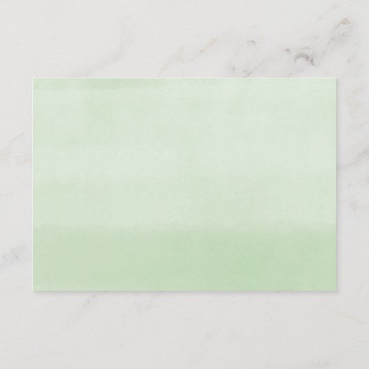 ユーカリ緑シンプル樹エレガント結婚式RSVP エンクロージャーカード (裏面)