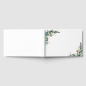 ユーカリ緑バラ結婚金ゴールド ゲストブック (全面)