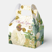 ユーカリ緑モダン結婚式の引き出物箱 フェイバーボックス (裏面サイド)