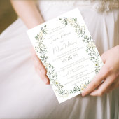 ユーカリ緑リース結婚式招待状 招待状