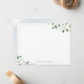 ユーカリ緑地フローラパーソナライズされた文具 ノートカード (正面/裏面インサイチュ)