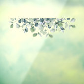 ユーカリ緑植物便器装飾デカール ウィンドウサイン (シート3)