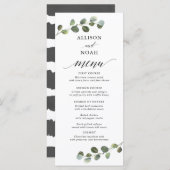 ユーカリ緑白黒シンプルメニュー プログラム (正面/裏面)