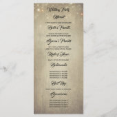 ユーカリ緑素朴国結婚式 プログラム (裏面)