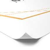 ユーカリ緑結婚園金ゴールドの歓迎サイン ポスター (角)