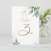 ユーカリ緑結婚学表3の表番号 招待状 (スタンド正面)